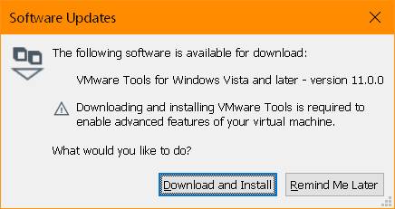 Lassen Sie die VMware-Tools herunterladen