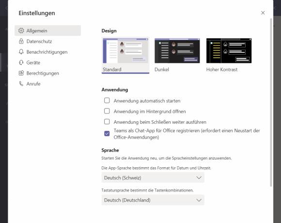 Hier sind die Kästchen zum Deaktivieren des Autostarts von Microsoft Teams