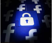 Schloss und Logo von Facebook