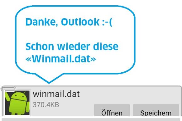 Viele Android-Mail-Apps verstehen auch keine Winmail.dat 