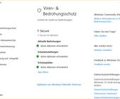 Antivirus-Einstellungen in Windows 10