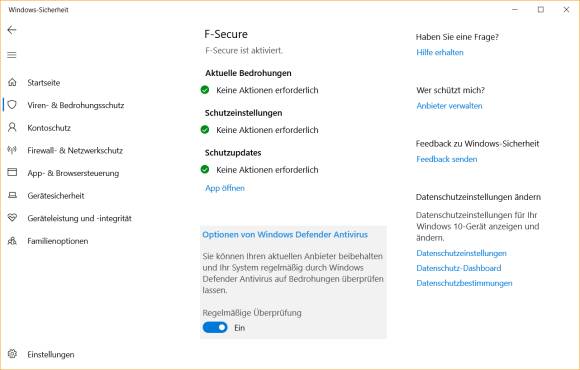 Schalten Sie den regelmässigen Windows-Defender-Scan ein