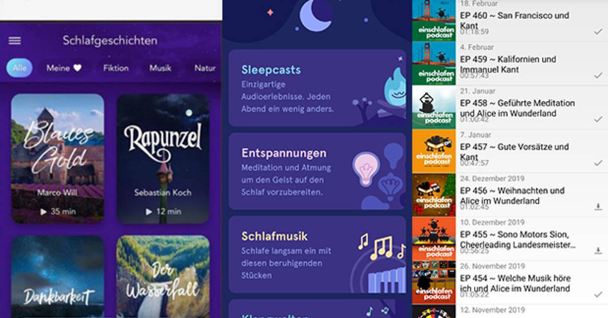 Die besten Podcasts und Apps für besseres Einschlafen onlinepc.ch