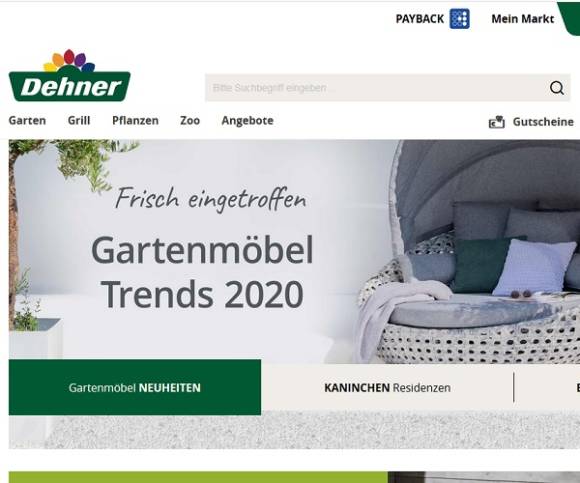 Webshop von Dehner 