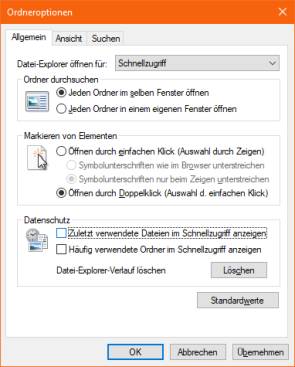 Besucht deaktivieren windows 10 zuletzt Windows 10