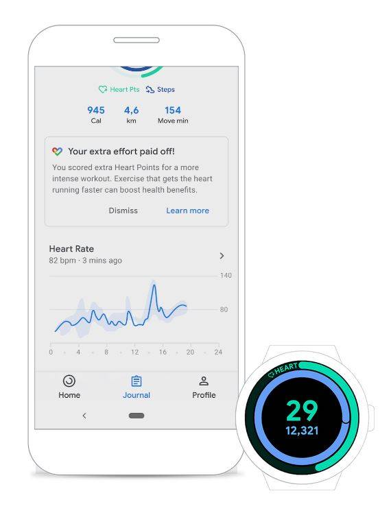 Google fokussiert hauptsächlich auf die Smartphone-Apps, aber auch via Smartwatches mit dem Betriebssystem Wear OS ist Google Fit verfügbar
