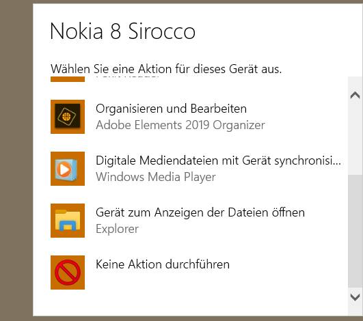 Windows fragt, was zu tun sei