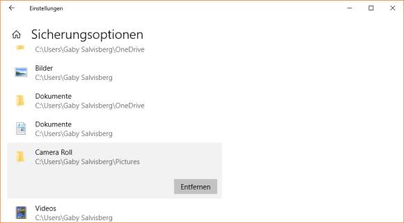Soll der Ordner wirklich nicht gesichert werden, lässt er sich vom Backup ausschliessen