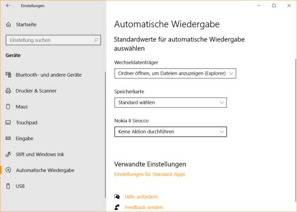 Hier ist der Eintrag zu Ihrem Smartphone zu finden