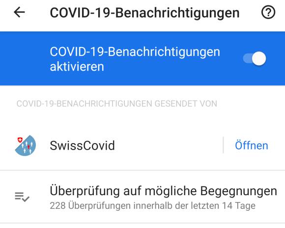 Android-Einstellung mit Anzahl Begegnungen 