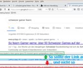 Einmal der Originallink, einmal das Google-Link-Monstrum