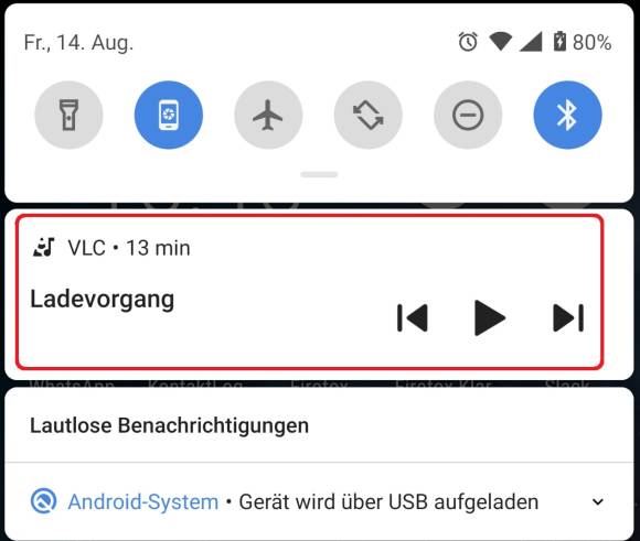 VLC mit lästiger Ladevorgang-Anzeige auf Android-Smartphones 