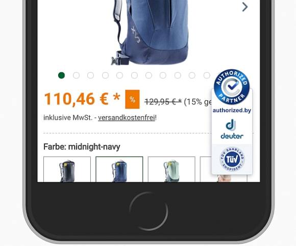 Ausschnitt Onlineshop 