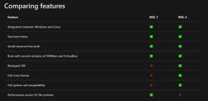 WSL1 im Vergleich zu WSL2