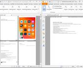 Screenshots PDF mi vier Seiten, PDF mit einer halben Seite