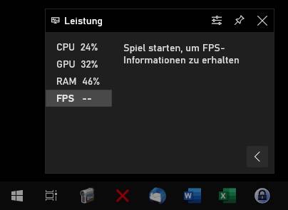 Jetzt fehlt nur noch ein Spiel Screenshot Leistungsbox FPS