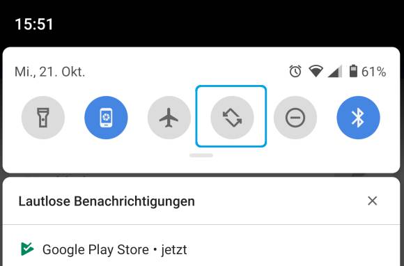 Symbol für Display-Drehen in den Statusbefehlen