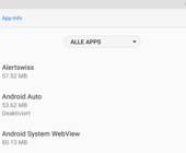 Screenshot Android App-Liste