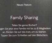 Screenshot Family Sharing auf einem E-Reader