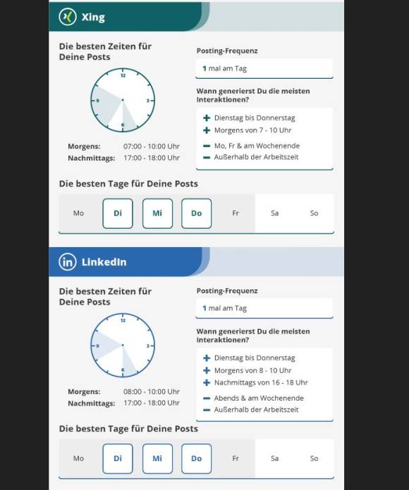 Xing und LinkedIn