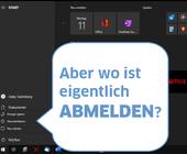 Startmenü-Screenshot ohne Abmelden-Befehl