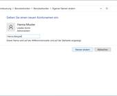 Screenshot Windows Kontoeinstellungen