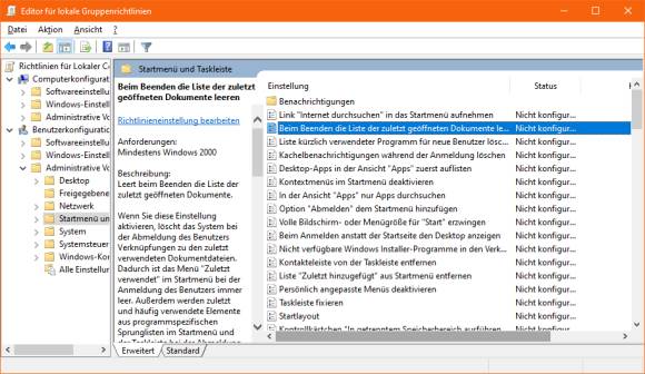 Screenshot Gruppenrichtlinien-Editor