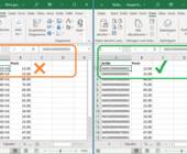 Screenshot Excel-Zahlen vorher und nachher