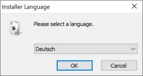 Screenshot Sprachauswahl