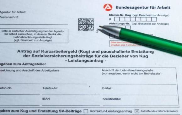 Antrag auf Kurzarbeitergeld (Kug) 