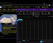 Screenshot Chrome- und Excel-Fenster in Schwarz mit bunten Schriften