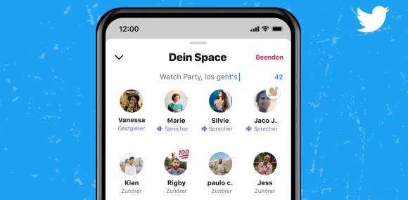 Twitter Spaces App auf Smartphone 