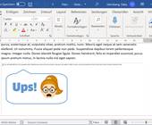 Screenshot falsch verlinktes Bild in Word, mit Sprechblase 