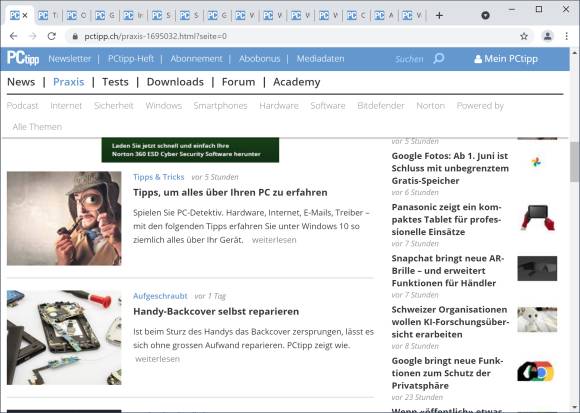 Screenshot Google Chrome mit vielen geöffneten Tabs