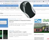 Chrome-Browser Screenshot mit darauf abgebildeter Maus