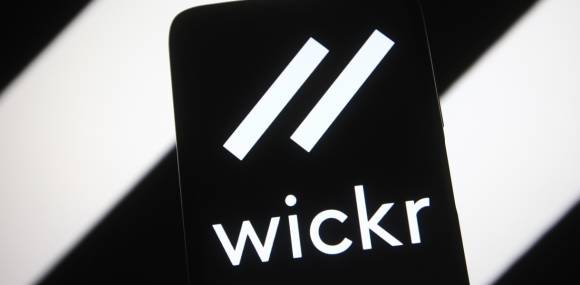 Wickr App Logo auf Smartphone 