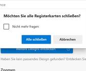 Screenshot Edge-Rückfrage beim Schliessen von Tabs