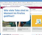 Screenshots zweier Firefox-Fenster mit mehreren geöffneten Tabs