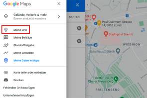 Screenshot Google Maps im Desktop-Webbrowser