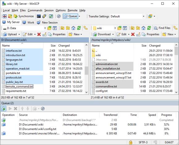 Screenshot WinSCP