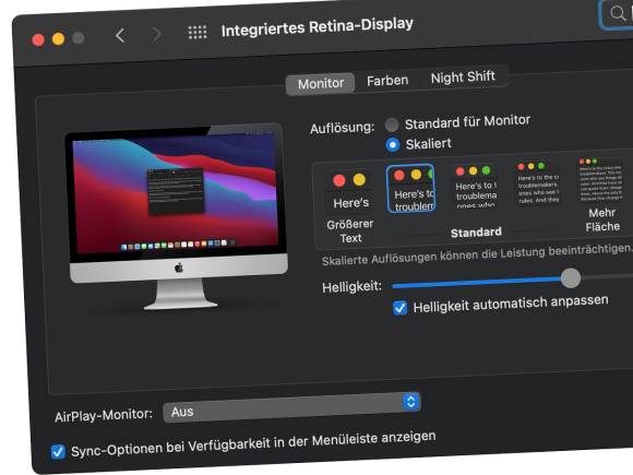 Bei den Display-Einstellungen lohnt sich ein genauer Blick