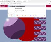 Screenshot Firefox mit Adressleistensuche