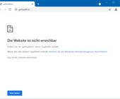 Browser-Screenshot: Webseite nicht gefunden