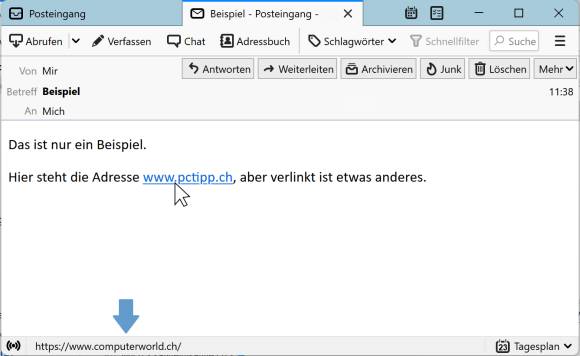 Screenshot Beispielmail