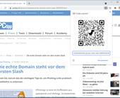 Screenshot Chrome mit QR-Code