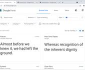 Screenshot Google Fonts