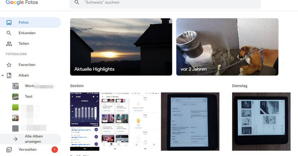 Google Fotos Personen oder Kalenderdaten für Erinnerungen ausblenden onlinepc.ch