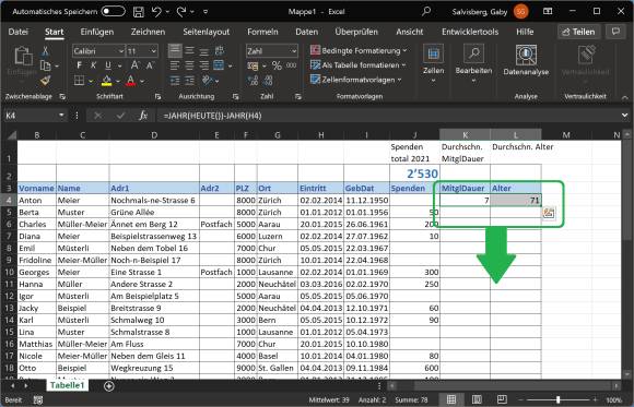 Screenshot Excel 