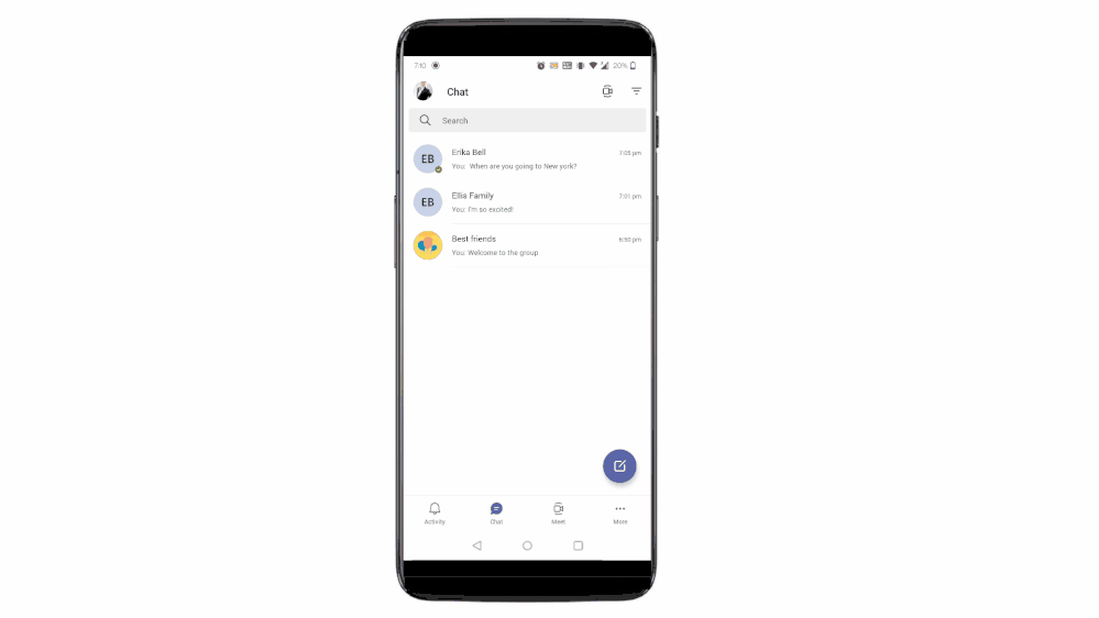 Animiertes GIF zum Erstellen einer Aufgabe auf einem Smartphone 