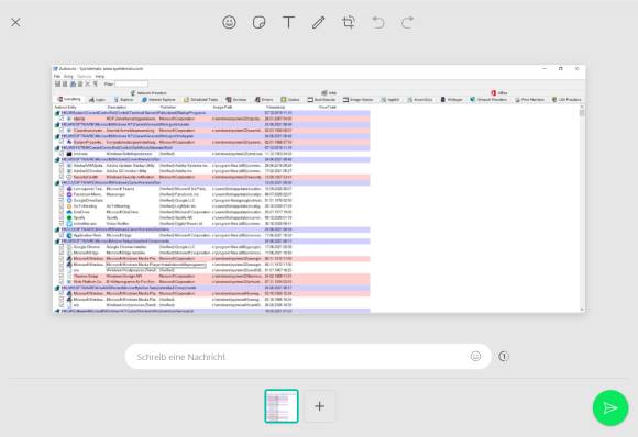 Screenshot Bildeditor im Browser